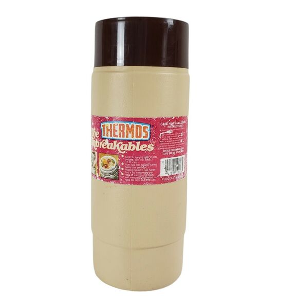 Vintage THERMOS Unbreakables 4415 Container Mug w/ Handle CLEAN Holds 2 Soda Can - Picture 9 of 9